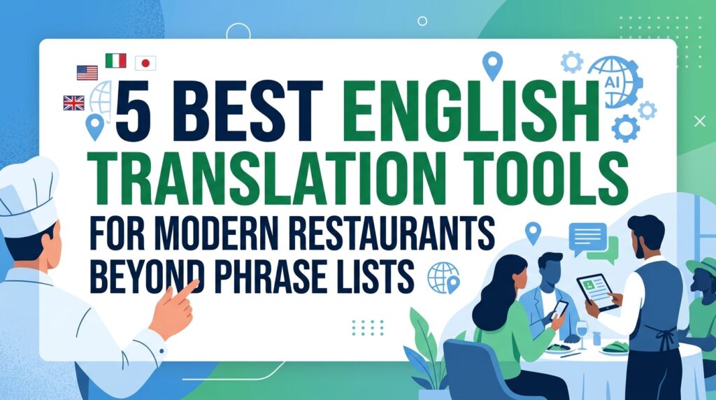 5 Best English Translation Tools for Restaurants: Beyond Phrase Lists