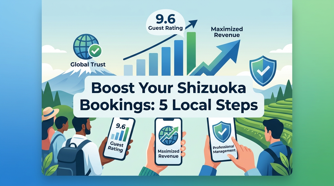 How does professional management maximize revenue for Shizuoka accommodation businesses?