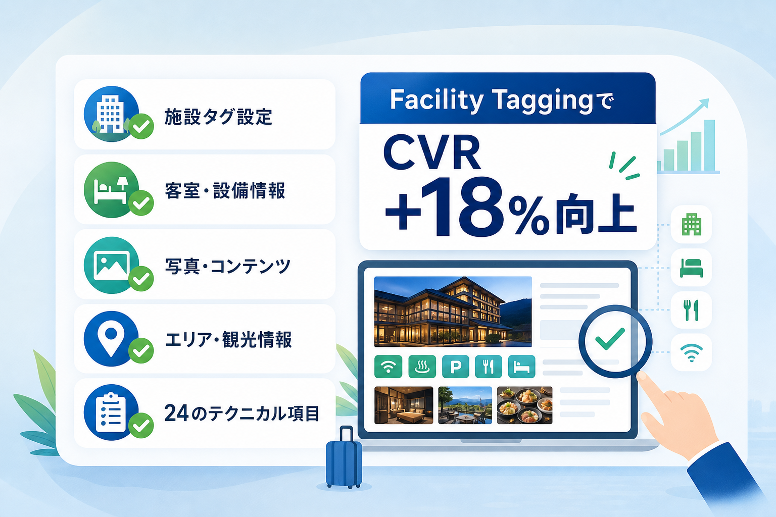 What technical content tactics drive conversion in hotel OTA optimization?