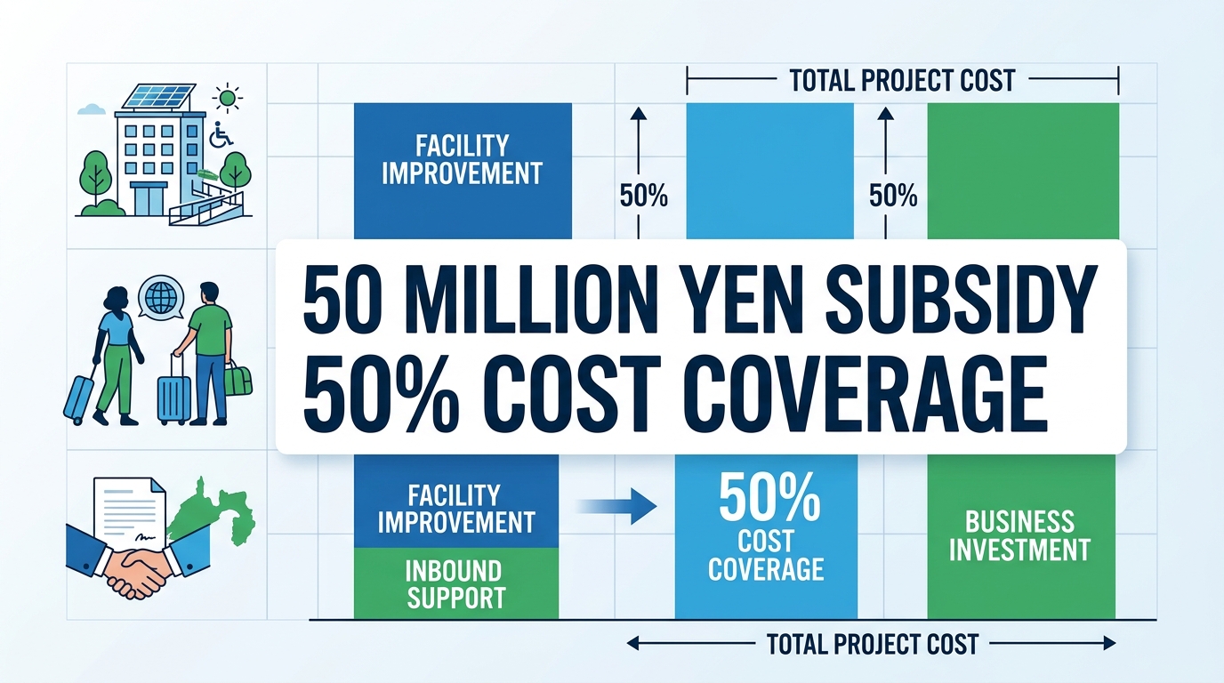How can local businesses access Shizuoka’s 50 million yen tourism facility subsidies?