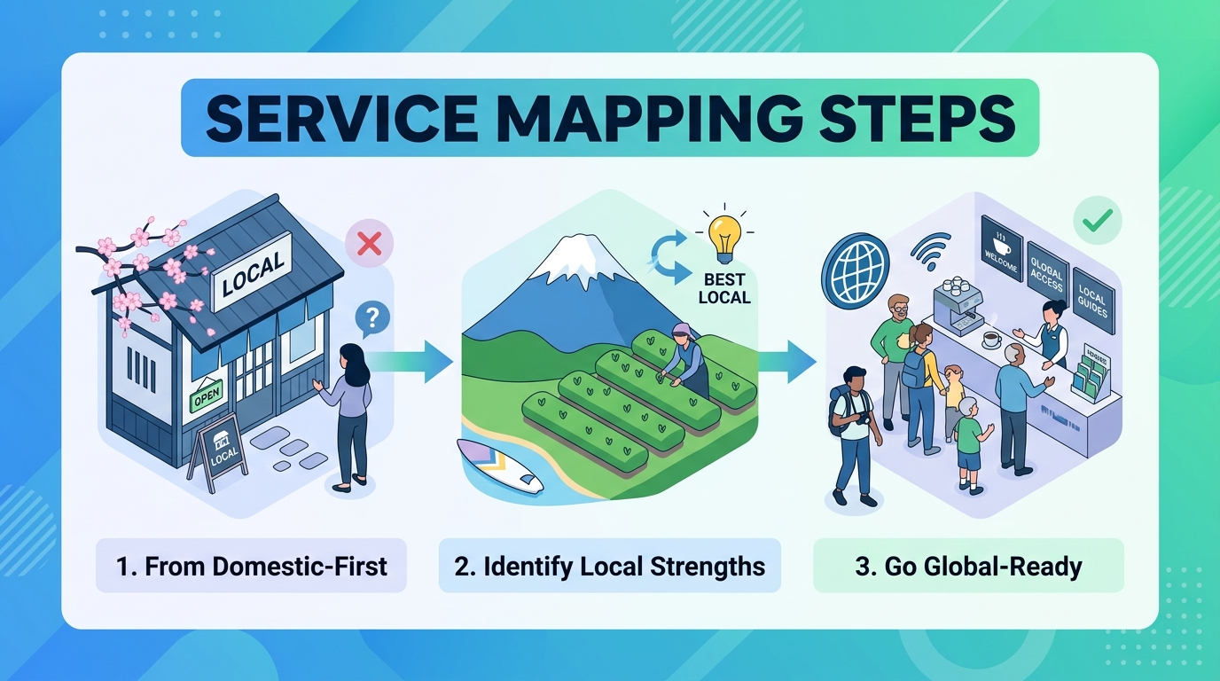 How can business owners map their services to Shizuoka inbound tourism needs?