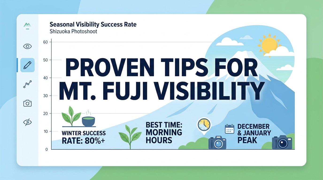 How can you maximize Mt. Fuji visibility for a Shizuoka photoshoot?