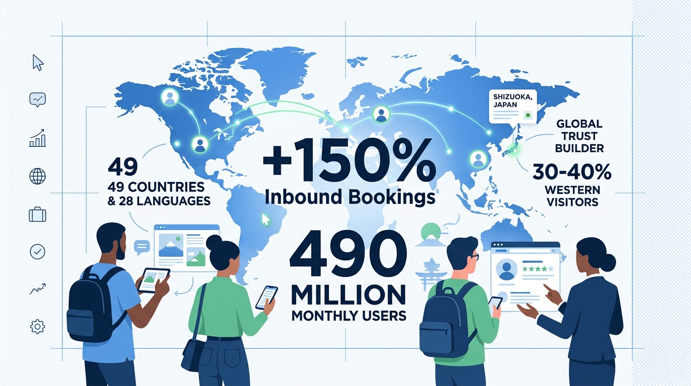 Why is TripAdvisor marketing essential for attracting Western inbound travelers to Shizuoka?