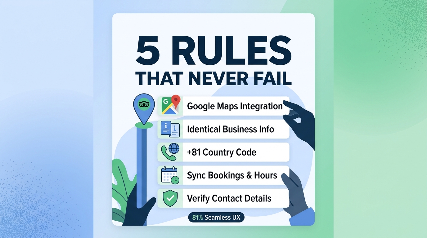 How do you integrate TripAdvisor with Google Maps for a cohesive digital presence?