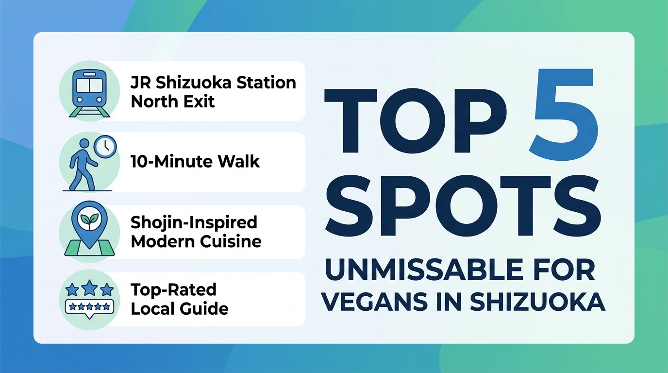 Which vegan restaurants in Shizuoka offer the best station access?